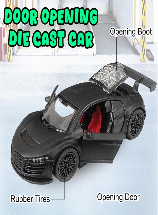 VGRASSP Alloy Metal Body Pull Back Action Mini Die Cast Car Toy for Kids - Rubber Tyres, Realistic Design Openable Doors and Boot Off-Road Scale Model Vehicle - Color As Per Stock (Style 4) - Image 5